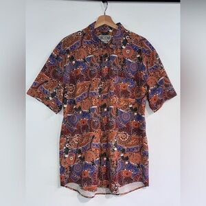 RSVLTS "Good On Ya" Kunuflex Short Sleeve Button Shirt Men's Size XL Australia